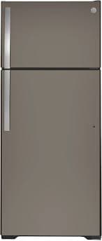GE GTS18HMNRES Top Freezer Refrigerator Slate | Plesser's Appliances