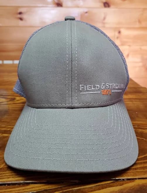 Field And Stream 1871 Grey Trucker Baseball Hat Rare Great Shape