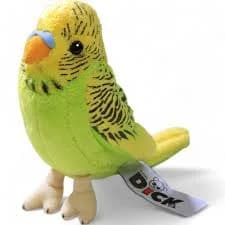 Carl Dick Budgerigar green with yellow 5 inches