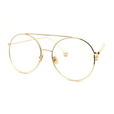 Women's Retro Round Metal Rim Fashion Eyeglasses