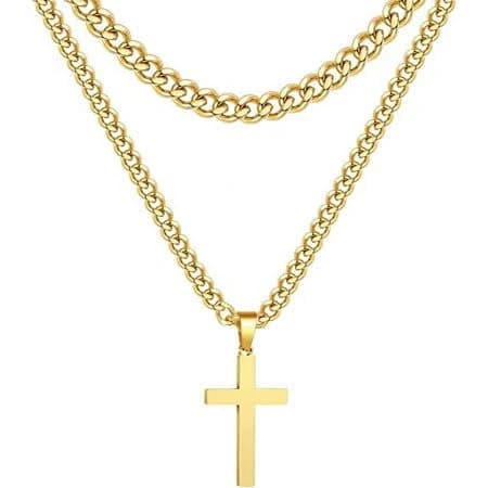 Stainless Steel Cross Pendant Necklace