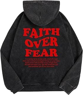 Men's Y2k Letter Graphic Distressed Long Sleeve Hoodie Vintage Hipster Loose Fit Hooded Sweatshirt