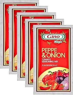 GINO PEPPE & ONION TOMATO SEASONING MIX (1 Roll (Pack of 5) 10.45oz)