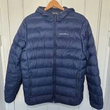 Eddie Bauer | Jackets & Coats | Mens Hooded Down Blue Jacket Eddie Bauer | Poshmark