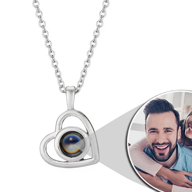 Personalized Heart Photo Necklace