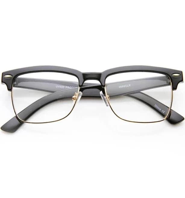 Clubmaster Half Frame Glasses