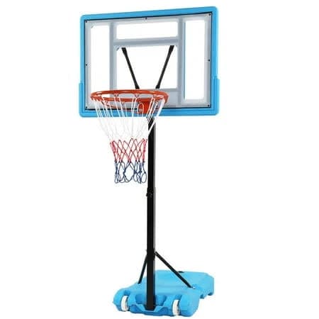 Ktaxon 32in Pool Basketball Hoop, 45 inch - 53 inch Poolside Basketball Goal, Blue, Size: 45 - 53 Height Adjustable