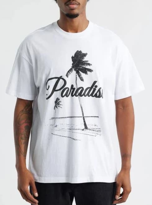 The Forecast Agency Men's Paradise Palm Cotton T-Shirt