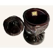 1960s Imperial Glass Purple Slag Glass Owl Lidded Jar | Chairish