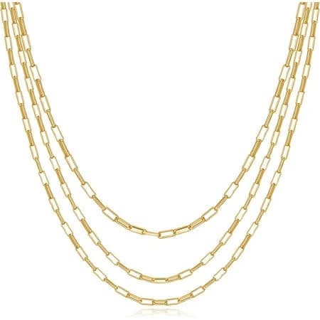 Dainty Stacked Gold Plated Necklace