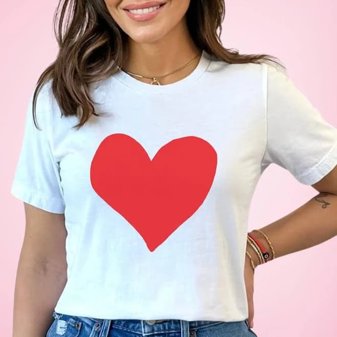 Women's Heart Love Heart T-Shirt