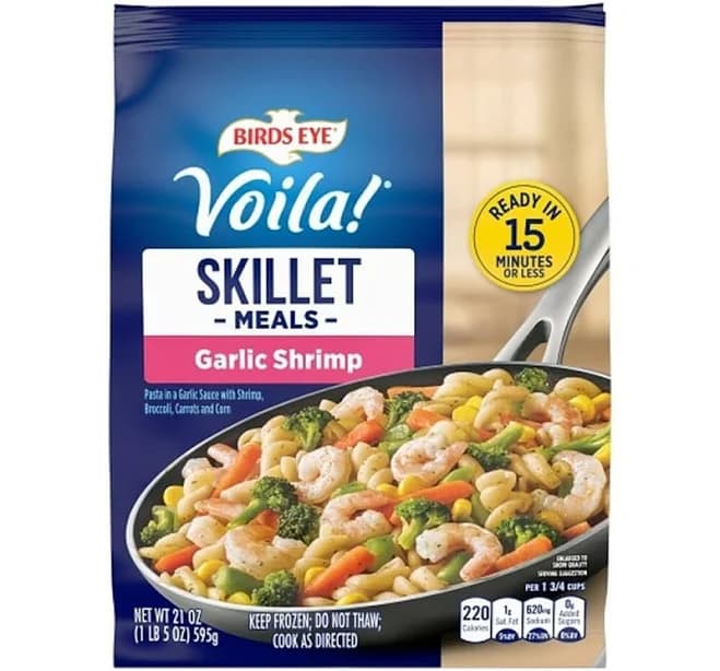 Voila! Family Size Garlic Shrimp, Frozen Meal, 42 OZ