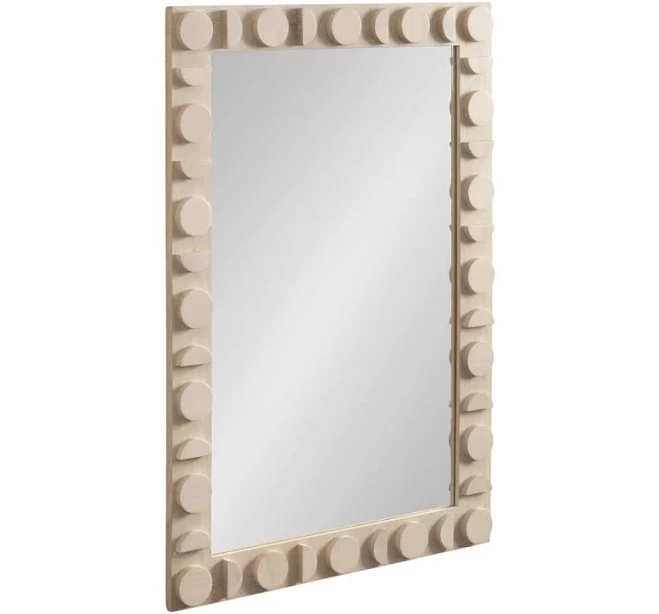 George Oliver Lunara Modern Geometric Wood Rectangle Wall Mirror