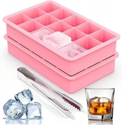 Silicone Ice Cube Trays for Freezer (Set of 2)