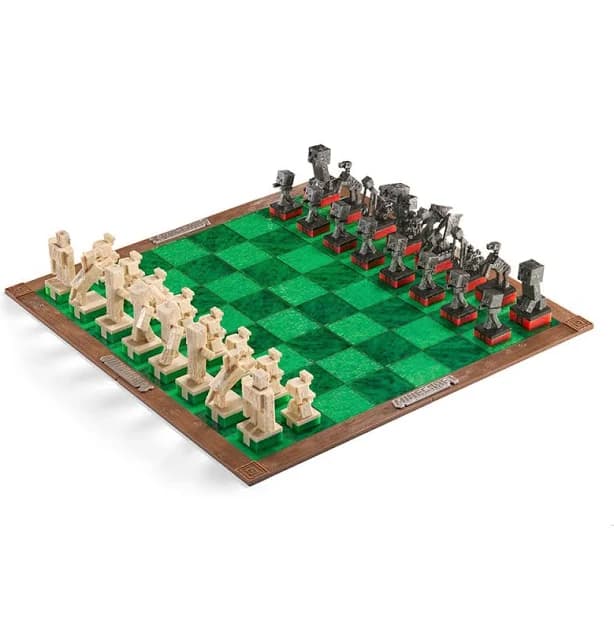 Minecraft Chess Set Overworld Heroes vs. Hostile Mobs