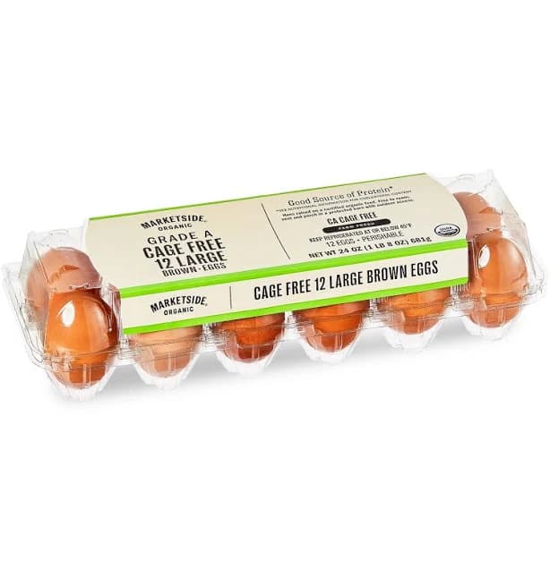 Marketside Organic Cage Free Large Brown Eggs
