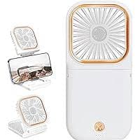 Amazon.com: AZALEE Portable Handheld Fan Cell phone holder Mini Fan,portable neck fan,3-15 Hours Working Time & 3 Speed Level,Quiet Face Fan for Desk&Small travel fan (Sakura pink) : Electronics