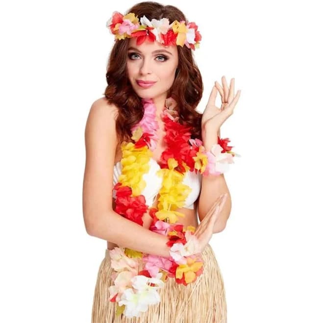 Multi-coloured Leis Costume Accessory