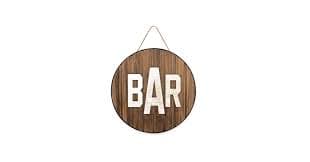 Amazon.com: Bar Sign Rustic Burnt Wood Round Wood Sign For Front Door Farmhouse Home Kitchen Club Bar Holiday Wall Art Decoration 12x12 Inch : Home & Kitchen