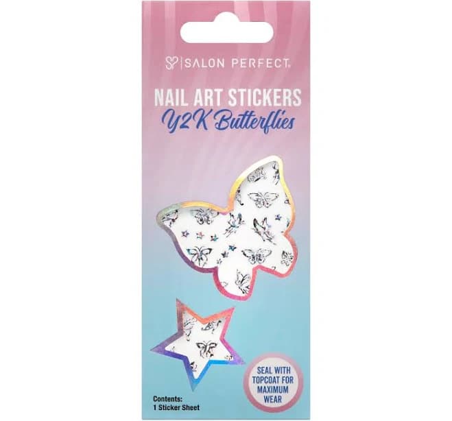 Salon Perfect Y2K Butterflies Nail Art Stickers
