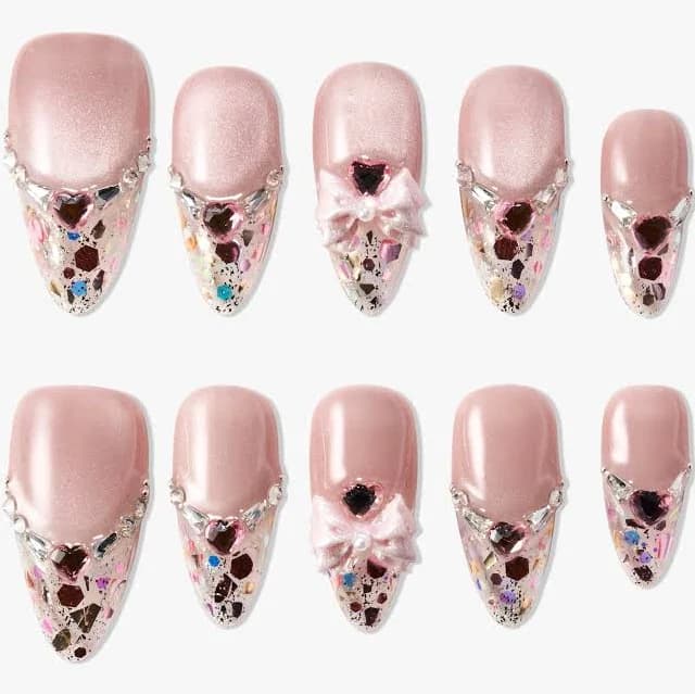 Emily's Nail Glam Heart Press-On Nails