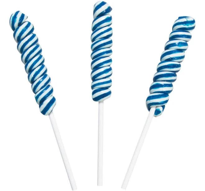 Blue Mini Twisty Lollipops