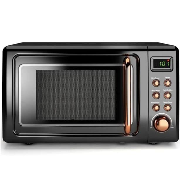 0.7Cu.ft Retro Countertop Microwave Oven 700W Led - Grey