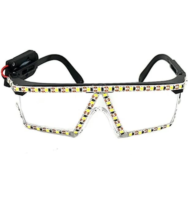 Hot Fluorescent Luminous Rave Glasses LED Cyberpunk Goggles With Lights Holiday Party Supplies