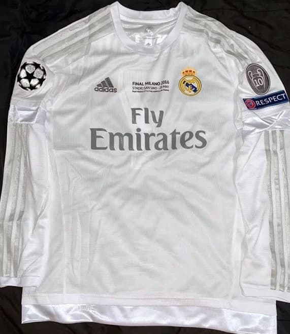 Real Madrid 2015-16 Home Ronaldo 7 Champions League Final Jersey