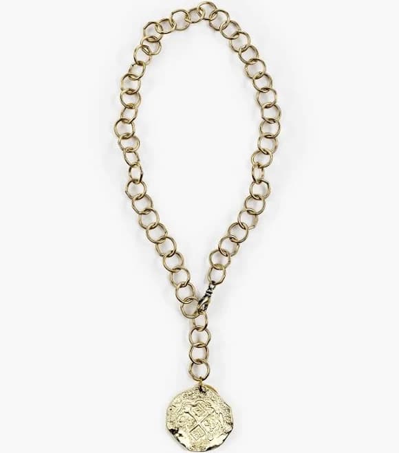Steinem Large Coin Pendant Necklace