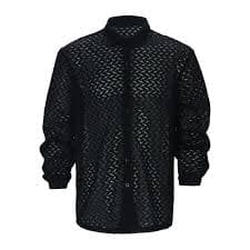 Toimothcn Polo Shirts For Men Sexy Hollow Out Mesh Long Sleeve Casual Shirt Lightweight Soft Tee Shirts Comfy Mens Summer Clothes - Walmart.com