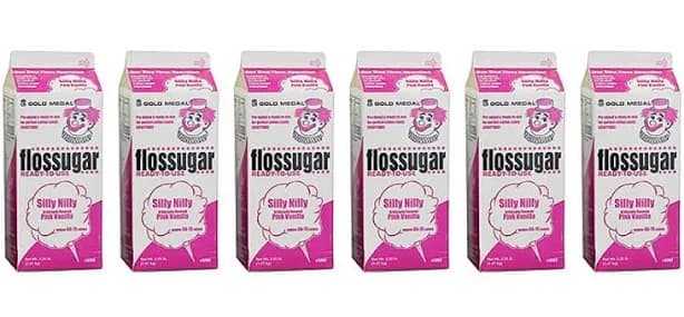 Cotton Candy Pink Vanilla Flossugar Case of 6-1/2 Gallon Cartons