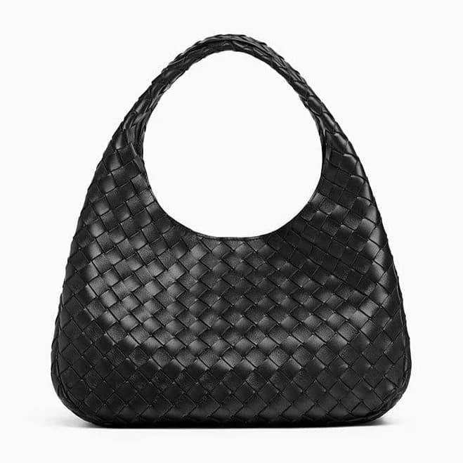 Intrecciato Leather Hobo Shoulder Bag