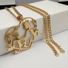 Gold Necklace Stainless Steel ICP Juggalo HATCHETMAN Heart Pendant Curb Chain | eBay Australia