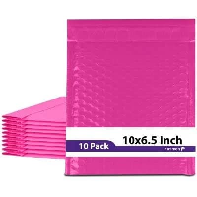 Fosmon 0 Colored Pink Poly Bubble Mailer Padded Shipping Envelopes
