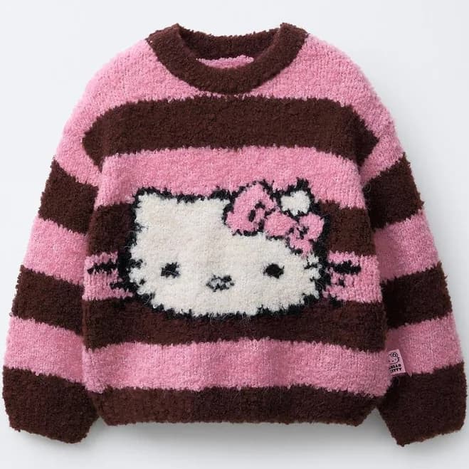 Zara Kids Hello Kitty Striped Sweater