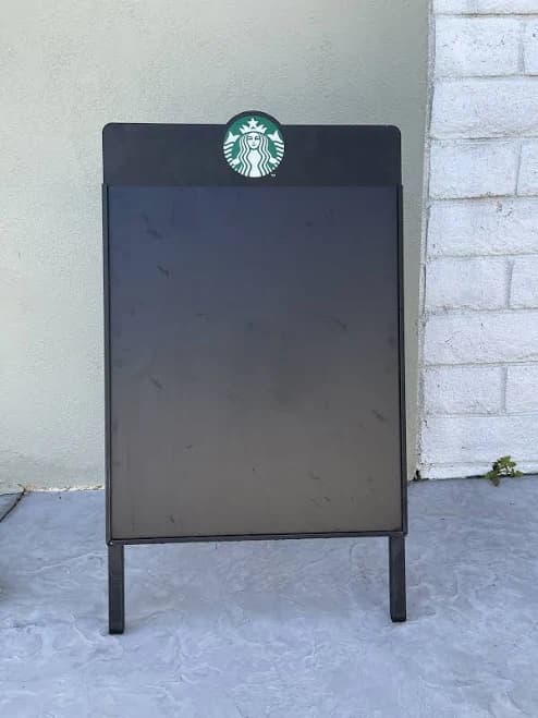 Starbucks Advertisement Store Double Sided Chalk Board Menu Sign
