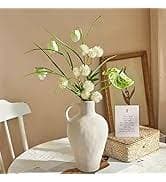 Amazon.com: Rustic White Ceramic Vase for Home Decor, Antique Farmhouse Clay Jug Pitcher Vases for Aesthetic Textured Large Vintage Pottery with Handle for Centerpiece… : Home & Kitchen