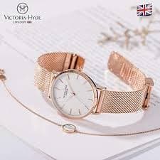 VICTORIA HYDE Rose Gold Watches for Women Analog Quartz Stainless Steel Mesh Band Casual Ladies Wristwatch with Bracelet Sets : Clothing, Shoes & Jewelry - Amazon.com