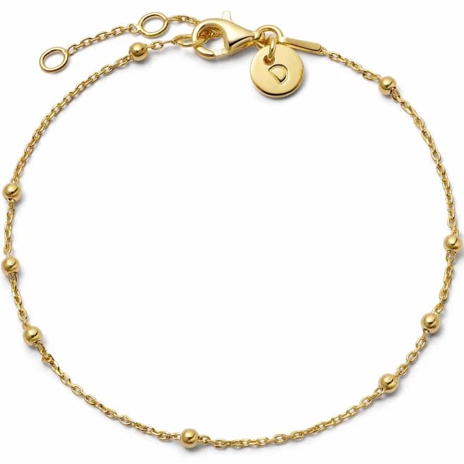 Daisy London 18ct Gold Beaded Layering Chain Bracelet