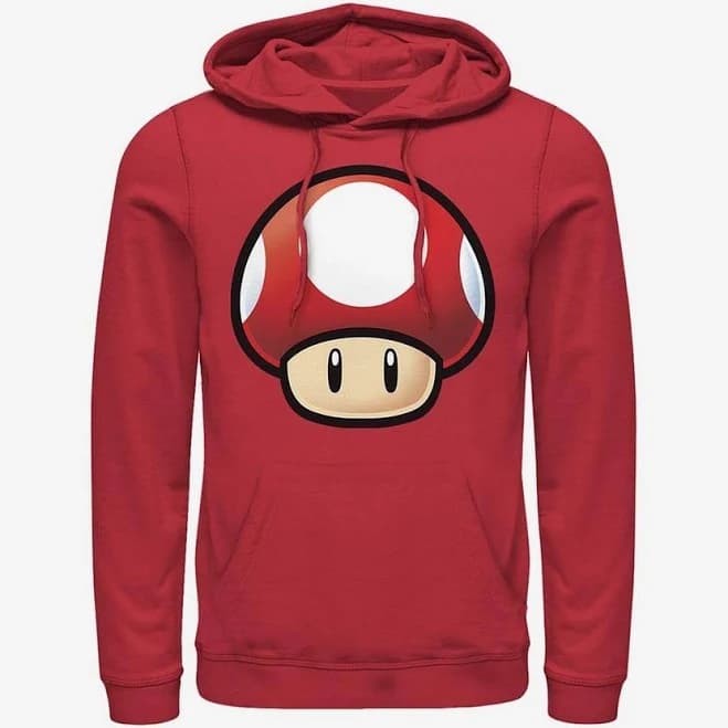 Nintendo Men's Mario Mushroom Pull Over Hoodie