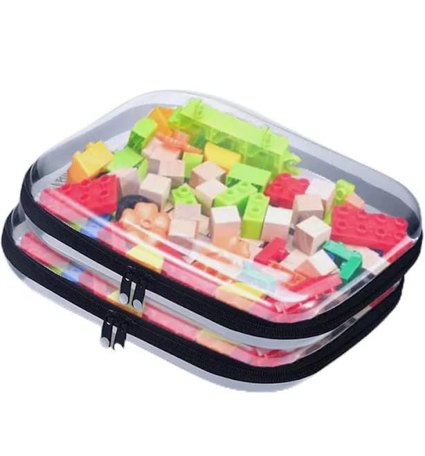 AAJiiKee 2pcs Clear Hard Shell Zipper Case