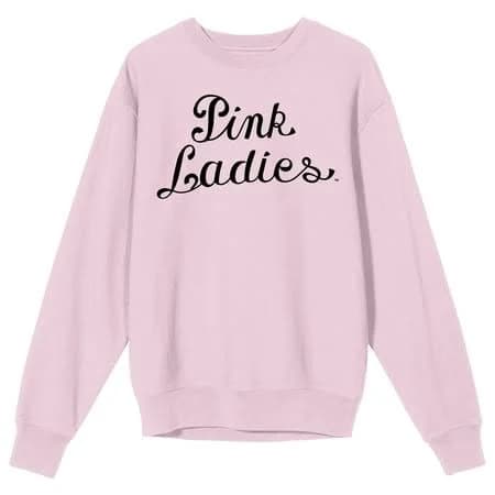 Grease Pink Ladies Logo Crew Neck Sweatshirt