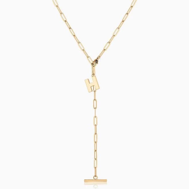 Be You Initial Lariat Necklace