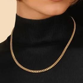 JAXXON His and Hers Cuban Gold Chain Set