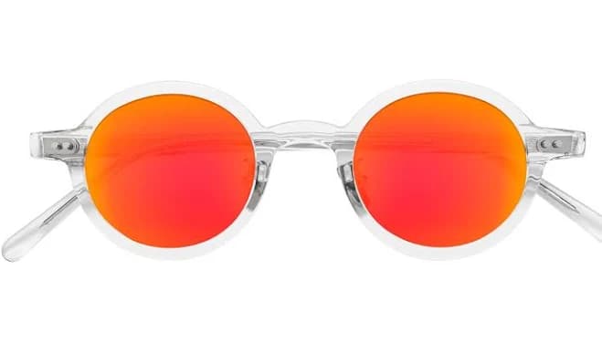 Narrow Retro-Vintage Round Tinted Sunglasses Sunwear Lenses