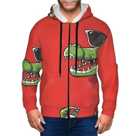Men's Crocodile Sunglasses Full-Zip Hoodie