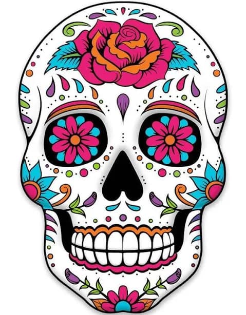 The Wreath Shop 10"H x 6.6"L Metal Sugar Skull
