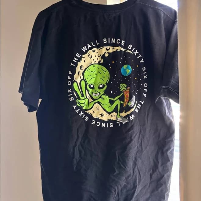 Vans Shirts | Vans Black Tee With Alien Graphic | Color: Black/Green | Size: L | Pm-44159522's Closet