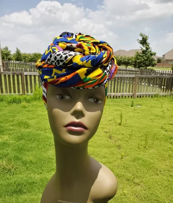 African Fabric Patchwork Headwrap